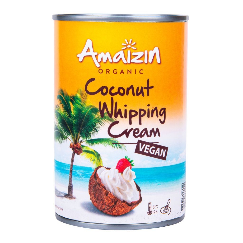 BIO kokosová alternativa smetany ke šlehání 400 ml Amaizin